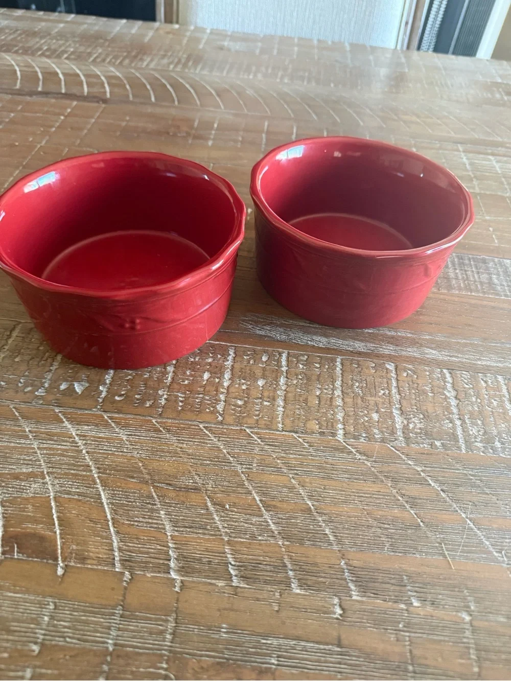 Signature Housewares Bella Red Ruby Ramekins Souffle Bowls Set of 2
